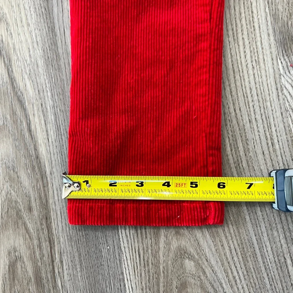 Polo Ralph Lauren Kids Red Corduroy Pants Straight Leg Size 6 Adjustable Waist